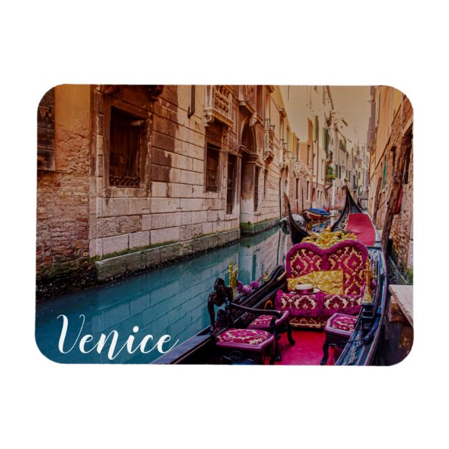 Ímã Canal com gondola tradicional em Veneza, Itália (Horizontal)