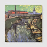 Imã Canal com Washing, de Vincent van Gogh<br><div class="desc">Canal com Mulheres Lavando por Vincent van Gogh é uma pintura marítima vintage de apos impressionismo de arte fina com mulheres camponesas lavando roupas no canal. Sobre o artista: Vincent Willem van Gogh era um pintor do Post Impressionista cujo trabalho era mais notável por sua beleza áspera, honestidade emocional e...</div>