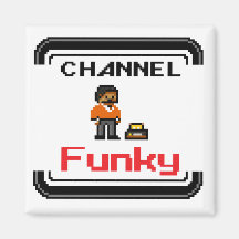 Canal Funky Pixel Art 2 Polegar Magnet