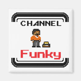 Imã Canal Funky Pixel Art 2 Polegar Magnet
