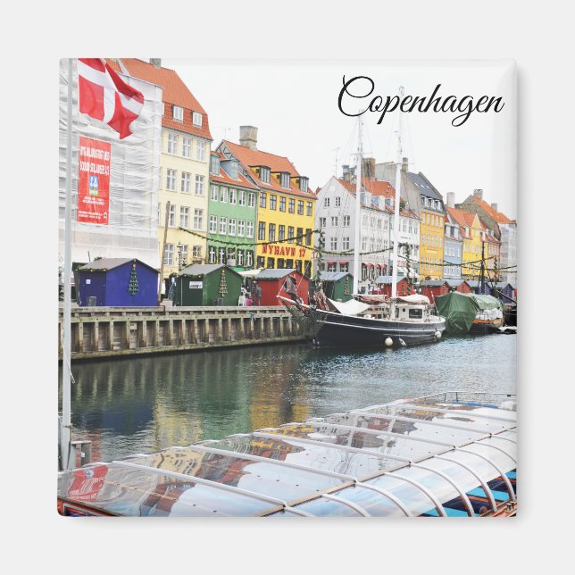 Imã Canal Nyhavn em Copenhaga, Danmark (Frente)