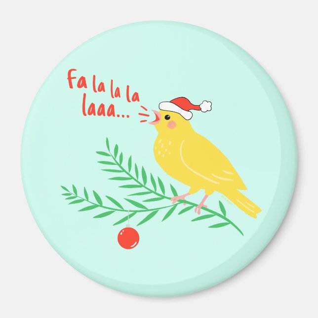 Imã Canário Cantante de Natal (Frente)