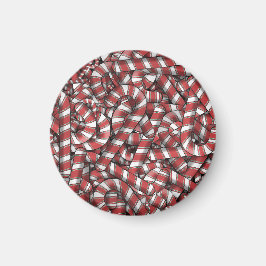 Imã Canas de Abstrato Vermelho Ridificadas Torcidas