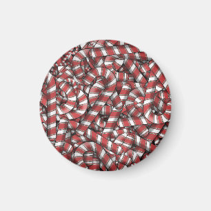 Imã Canas de Abstrato Vermelho Ridificadas Torcidas