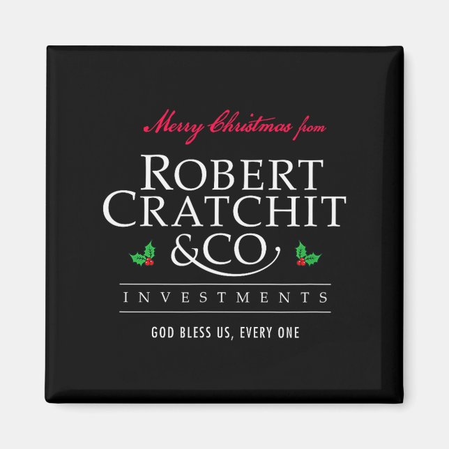 Imã Canção de Natal Robert Bob Cratchit Ebenezer Scroo (Frente)