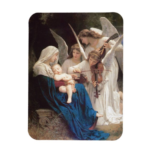 Ímã Canção dos Anjos (1881) por Bouguereau (Vertical)