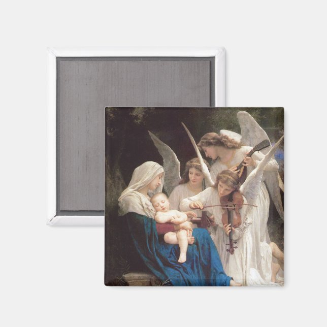 Imã Canção dos Anjos (1881) por Bouguereau (Front/Back)