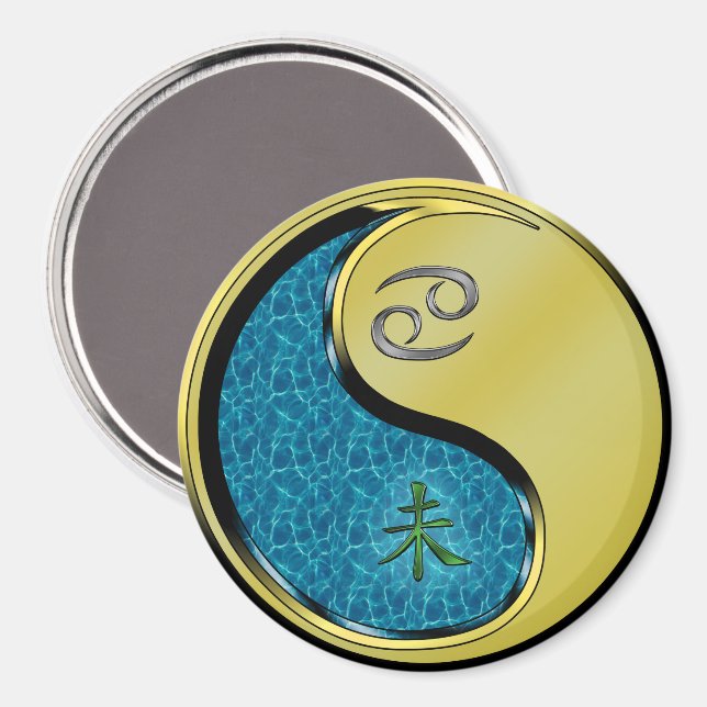 Imã Câncer & Bode de Metal (Front/Back)