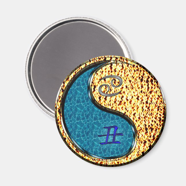 Imã Câncer & Boi de Fogo (Front/Back)