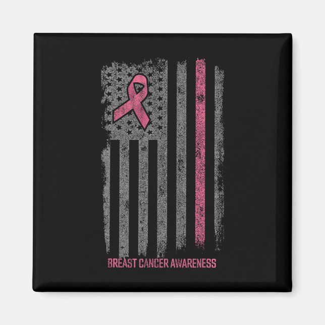 Imã Cancer Breve Camisas Bandeira Americana Cancer A (Frente)