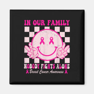 Imã Cancer De Consciência Do Design Mês Groovy Pink Pa