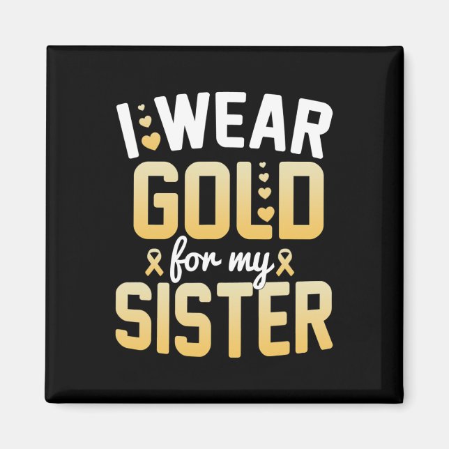 Imã Cancer De Infância Mês Eu Visto Dourado Para M (Frente)
