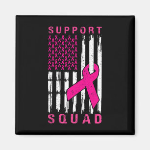 Imã Cancer de Mama em Quadrado de Suporte - Pink Suppo