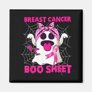 Imã Câncer de Mama Groovy é Conscientização Boo Sheet