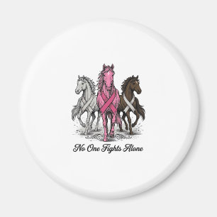Imã Câncer de Mama Suporte Camisa de Vetor de Cavalo D