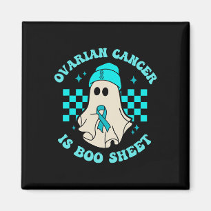 Imã Câncer de ovário Bonito É Folha de Boo Halloween G