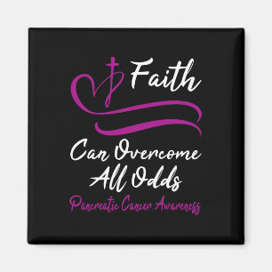 Imã Câncer de pâncreas Consciência Roxo Friso Cristão