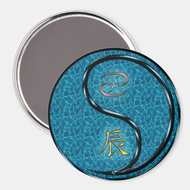 Imã Câncer & Dragão de Água (Front/Back)