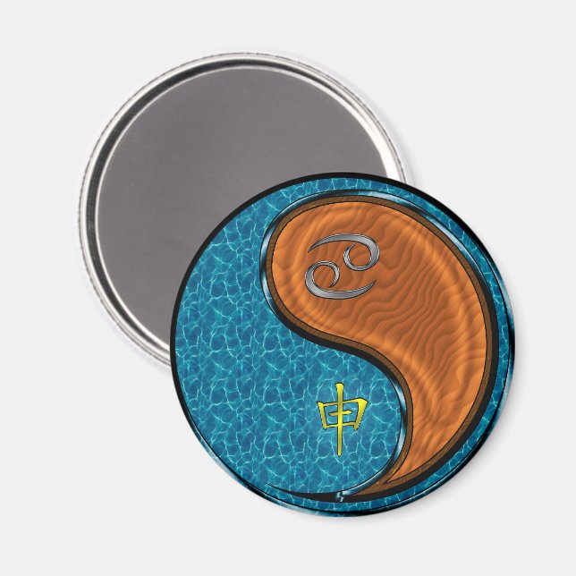 Imã Câncer & Macaco de Madeira (Front/Back)