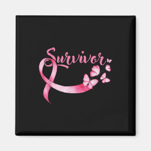Imã Cancer Mama Consciência Borboletas Rosa Borboletas