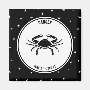 Imã Cancer - Sinal Zodiac, Imagem Preta e Branca