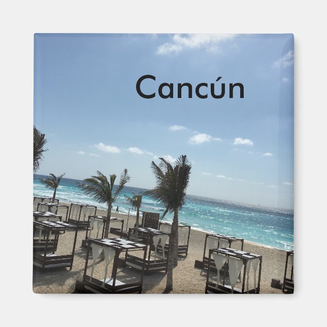 Imã Cancún (México) - Magneta Quadrada de 2 Polegadas (Frente)