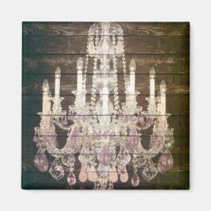 Imã Candelabro rústico de madeira do vintage do