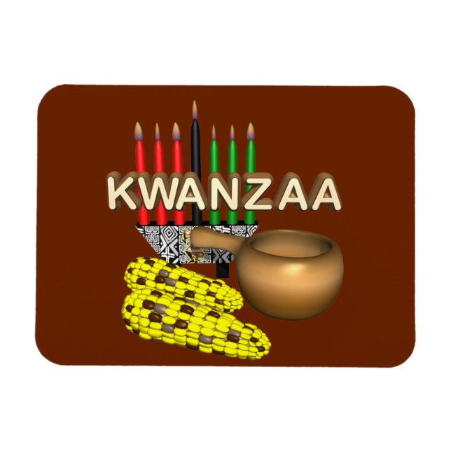 Ímã Candles of Kwanzaa - (Horizontal)