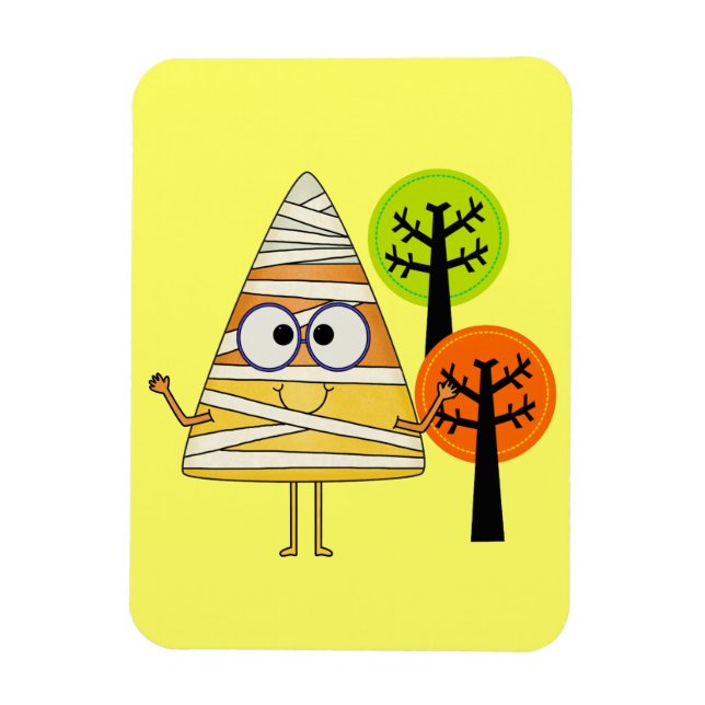 Ímã Candy Corn Mummy Halloween (Vertical)