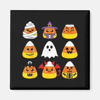 Imã Candy corn personagens fofos halloween múmia fanta