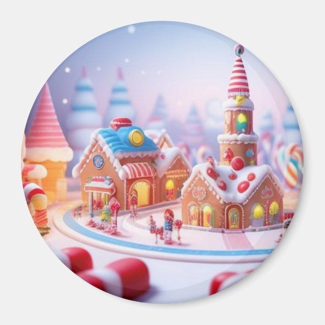 Imã Candyland/Fantasy Town/Magnet (Frente)