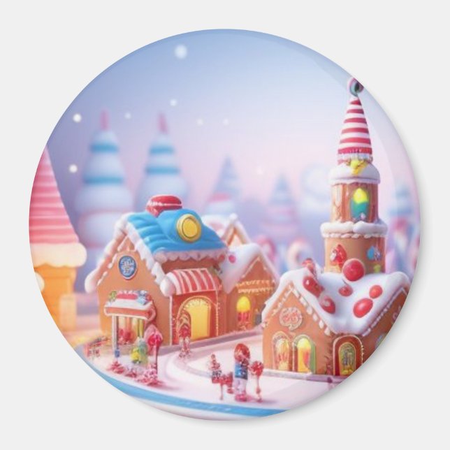 Imã Candyland/Fantasy Town/Magnet (Frente)