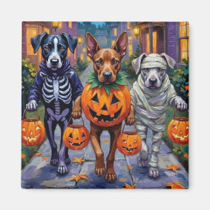 Imã Cane Corso Fazendo Trick-or-Treat em Fantasias de
