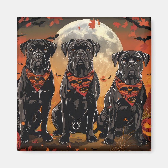 Imã Cane Corso Halloween Spooky (Frente)