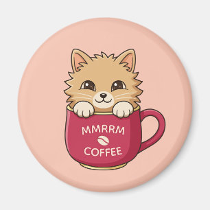 Imã Caneca de Café de Gatinho de Desenho Animado Fofo
