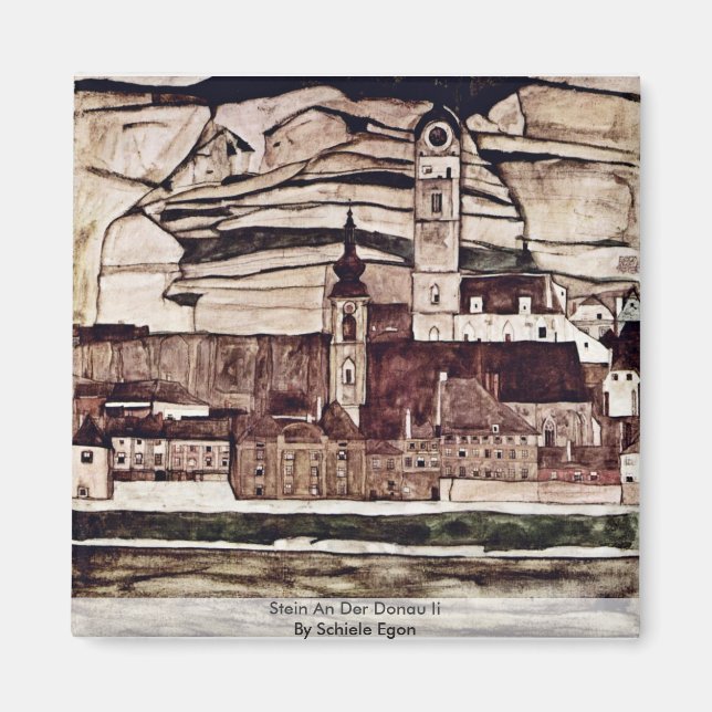 Imã Caneca de cerveja An Der Donau Ii Por Schiele Egon (Frente)