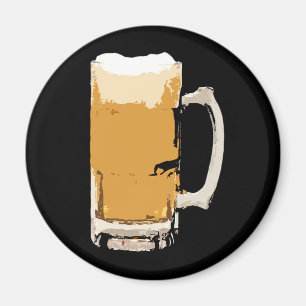 Imã Caneca espumosa de pop art da cerveja