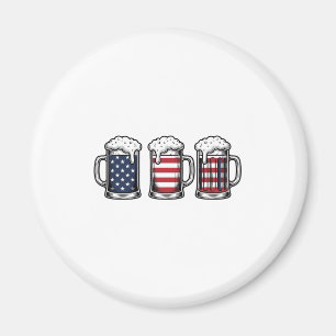 Imã Canecas de Cerveja Patrióticas Design de Camiseta