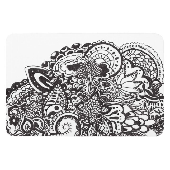 Ímã caneta de abstrato e rabisco de tinta (Horizontal)
