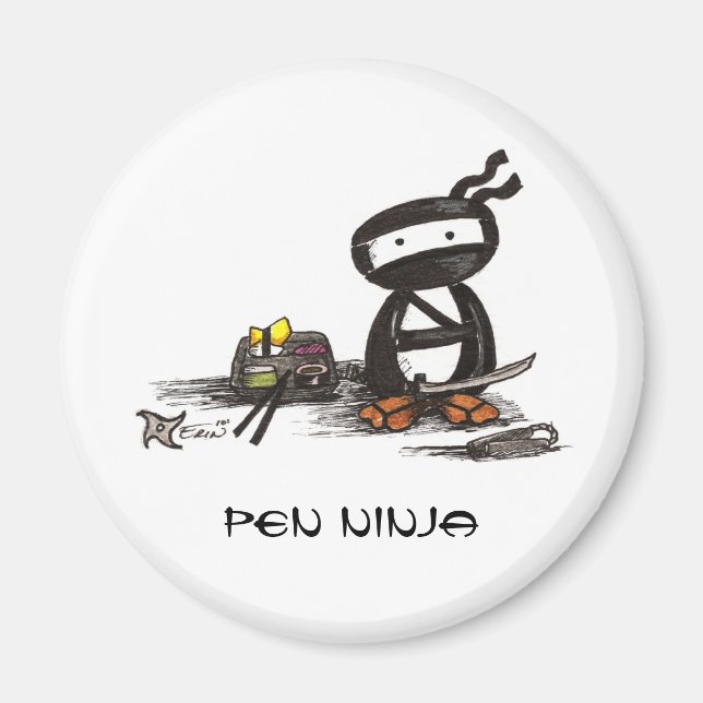 Imã Caneta Ninja (Frente)