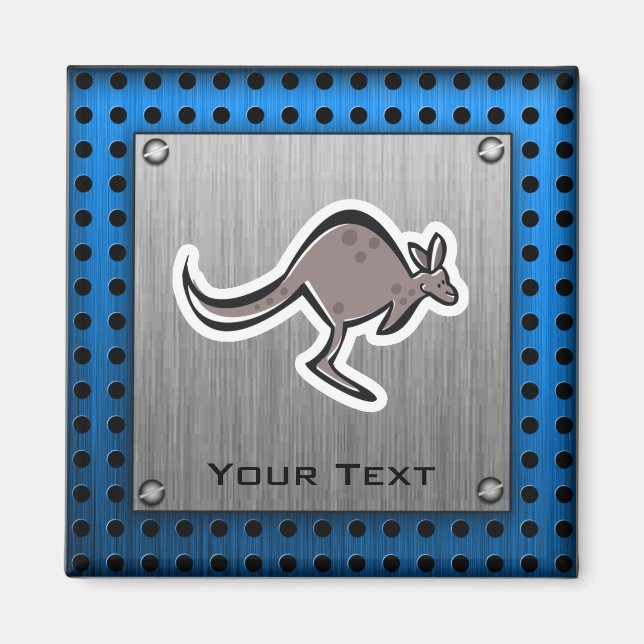 Imã Canguru Bonito; Olho metálico (Frente)