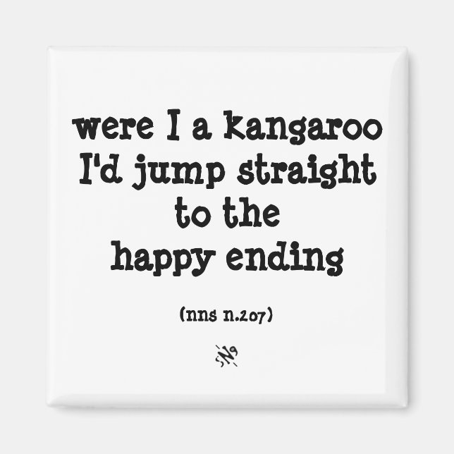 Imã canguru e felicidade (Frente)