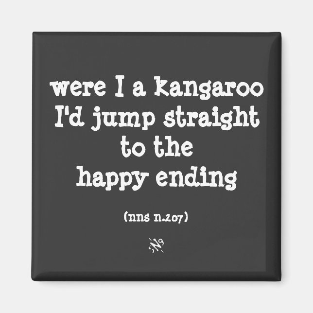 Imã canguru e felicidade (Frente)