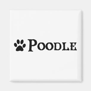 Imã Caniche (estilo do pirata com pawprint)
