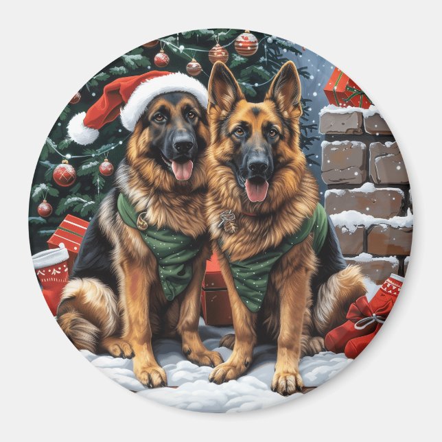Imã Caninos de German shepherd de Natal (Frente)