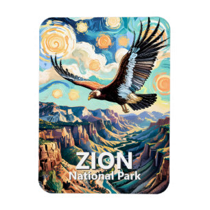 Ímã Cânion de Zion Pássaro Condor da Califórnia Vibran