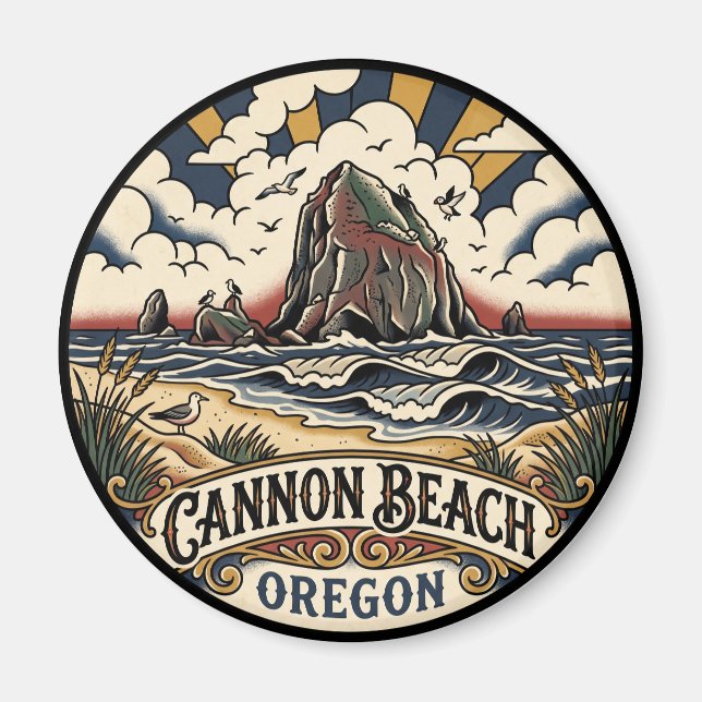 Imã Cannon Beach Oregon (Frente)