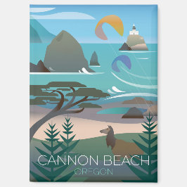 Imã Cannon Beach, Oregon Refrigerator Magnet