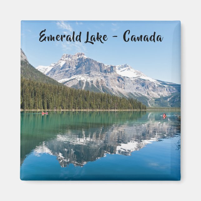 Imã Canoa no famoso Lago Esmeralda - Yoho NP, Canadá (Frente)