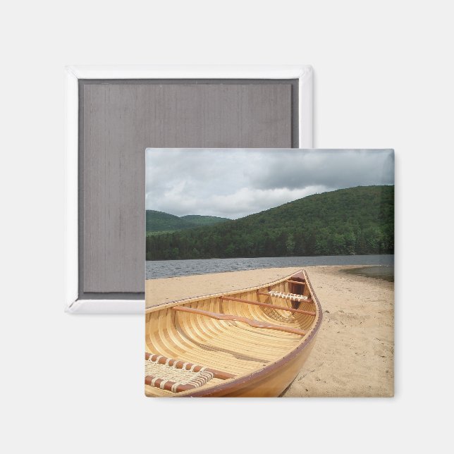 Imã Canoagem em Praia por Lago (Front/Back)